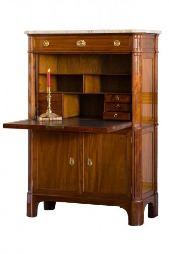 Secretary with flap in mahogany stamped Riesener