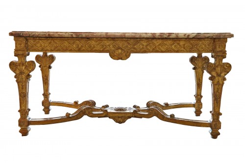 Console de milieu en bois doré d'époque Louis XIV