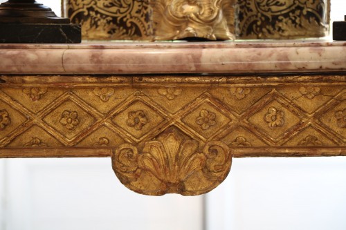 Console de milieu en bois doré d'époque Louis XIV - Mobilier Style Louis XIV