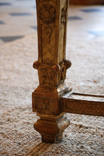 Furniture  - Louis XIV period gilded wood console