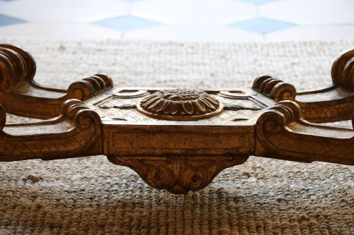 Console de milieu en bois doré d'époque Louis XIV - Galerie Pellat de Villedon