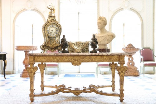 XVIIe siècle - Console de milieu en bois doré d'époque Louis XIV