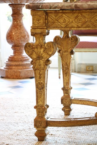 Louis XIV - Louis XIV period gilded wood console