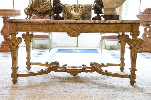 Antiquités - Louis XIV period gilded wood console