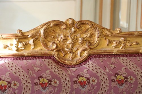 Alcove bed in gilded wood attributed to Heurtaut - Louis XV