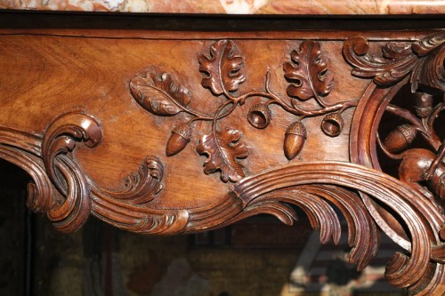 Furniture  - Carved walnut wood console