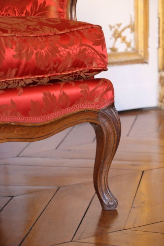 Pair of bergères à la reine stamped Jacques Pierre Letellier - Seating Style Louis XV