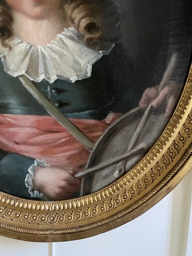 XVIIIe siècle - Paire de portraits représentant probablement Louis XVII et Madame royale