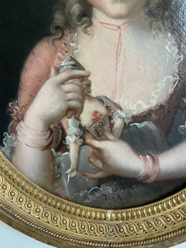 Paire de portraits représentant probablement Louis XVII et Madame royale - Louis XVI