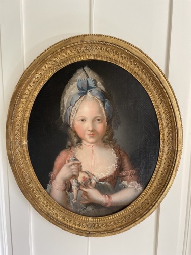 Louis XVI - Paire de portraits représentant probablement Louis XVII et Madame royale