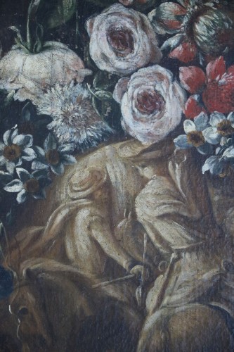 Nature morte représentant un large bouquet attribuée à Andrea Belvedere - Galerie Pellat de Villedon
