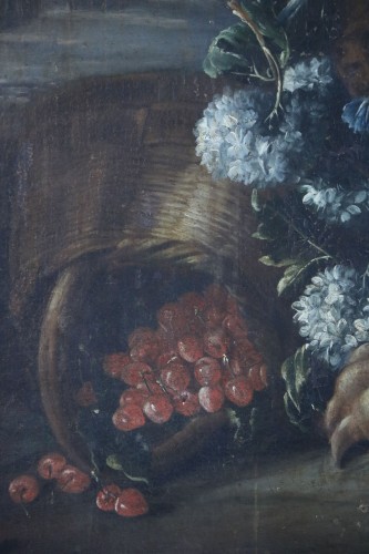 Antiquités - Still life representing a large bouquet attributed to Andrea Belvedere