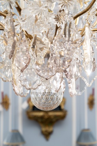 Très rare large lustre cage à vingt lumières - Luminaires Style Louis XV