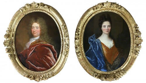 Pair of portraits - Gaspard Rigaud (1661 - 1705)