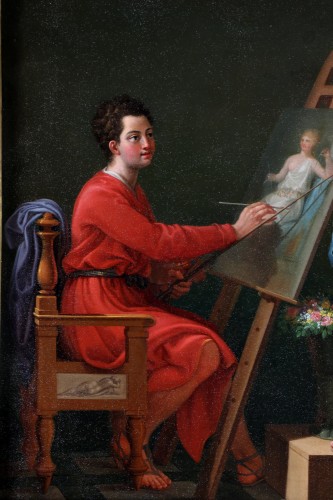 Le peintre et son modèle - Attribué à Charles Amédée Philippe Van Loo (1719 1795) - Galerie PhC
