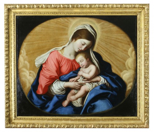 Giovanni Battista Salvi Sassoferrato (1609  - 1685) et atelier  - Vierge à l’enfant