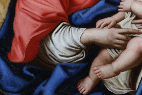XVIIe siècle - Giovanni Battista Salvi Sassoferrato (1609  - 1685) et atelier  - Vierge à l’enfant