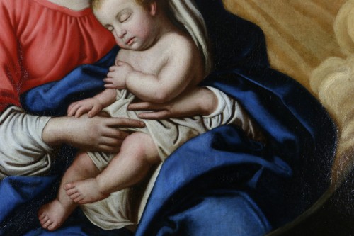 Giovanni Battista Salvi Sassoferrato (1609  - 1685) and workshop.Virgin and C - Louis XIII