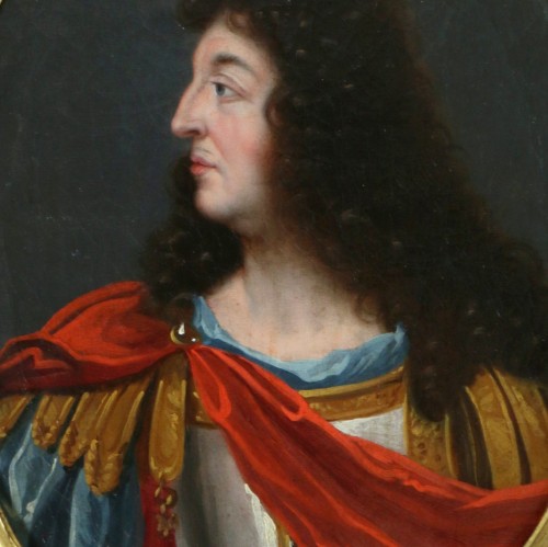 Louis XIV en empereur romain - Ecole française du XVIIIe d'après Pierre Mignard, - Galerie PhC