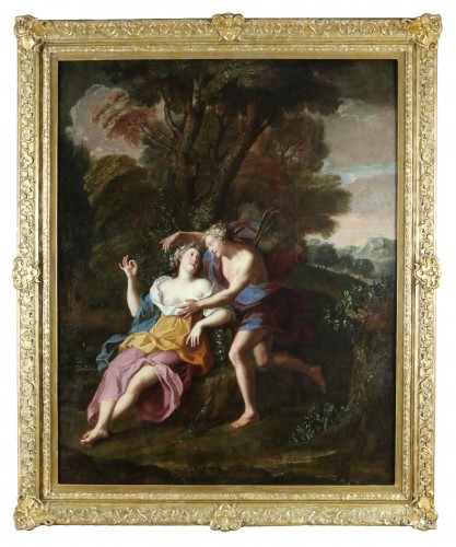 attributed to Noel Coypel (1628 - 1707). Zéphyr and Flora around 1700