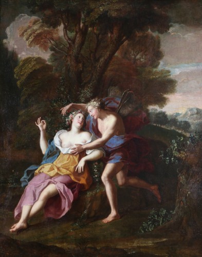 attributed to Noel Coypel (1628 - 1707). Zéphyr and Flora around 1700 - Paintings & Drawings Style Louis XIV