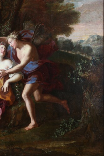 attributed to Noel Coypel (1628 - 1707). Zéphyr and Flora around 1700 - Louis XIV