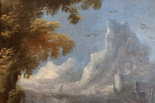 Louis XIV - Marine dans un paysage de ruines antiques vers 1700 - Attribué à Leonardo Coccorante (1680 ; 1750)