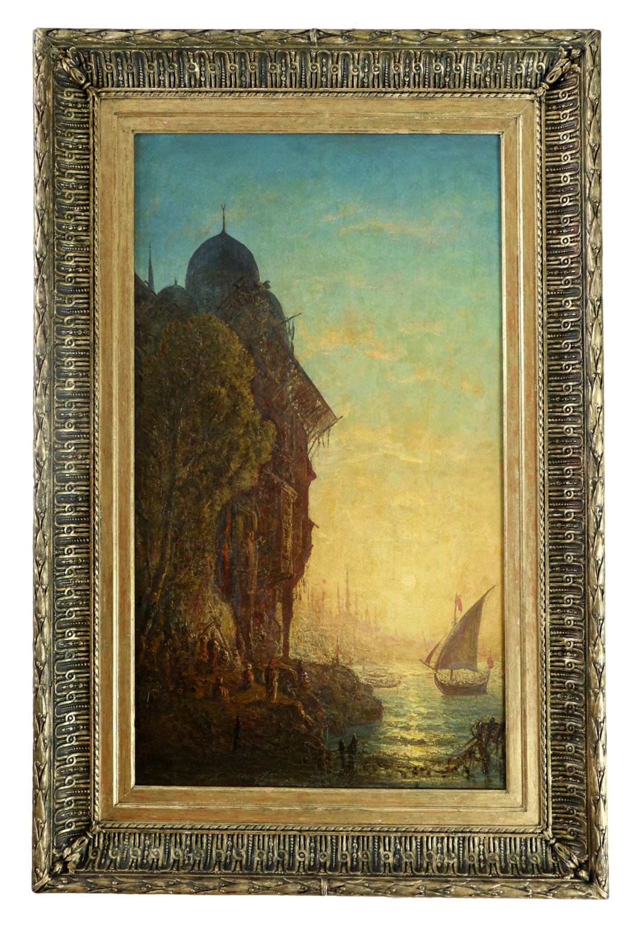 Coucher de soleil sur les bords du Bosphore - Louis Lottier - XIXe siècle -  N.102148