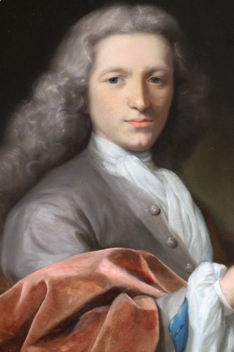 Tableaux et dessins Tableaux XVIIIe siècle - Portrait d’un jeune homme - Jan Maurits Quinkhardt (1688 -1772) Ecole hollandaise du XVIIIe siècle, portrait