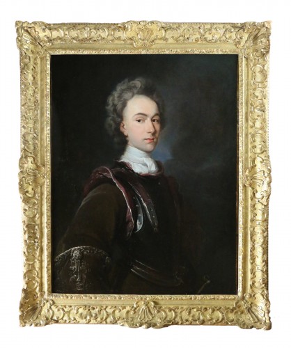 Henri Millot (né à Paris, mort en 1759) Portrait d’un jeune gentilhomme en armure