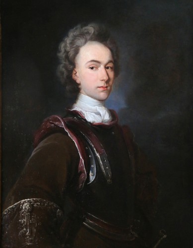 Henri Millot (born in Paris, died in 1759) Portrait of a young gentleman  - Paintings & Drawings Style Louis XV
