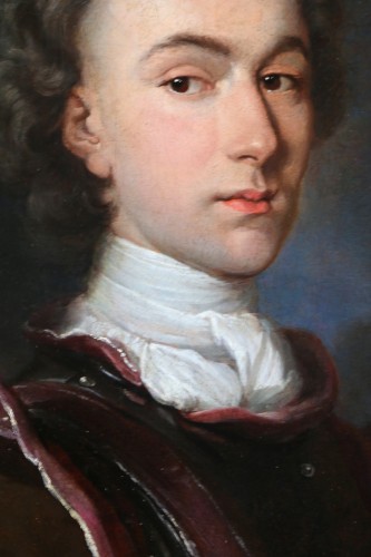 Henri Millot (born in Paris, died in 1759) Portrait of a young gentleman  - 