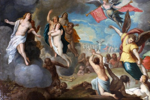 Le jugement dernier - Frans Francken le Jeune (1581-1642) et atelier, monogrammé - Galerie PhC