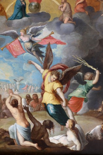 Le jugement dernier - Frans Francken le Jeune (1581-1642) et atelier, monogrammé - Louis XIII