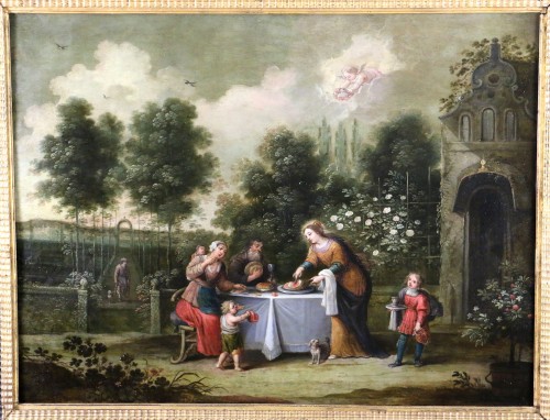 Abraham Willemsens (mort à Anvers en 1672) - Sainte Elizabeth, Reine de Hongrie - Tableaux et dessins Style Louis XIII