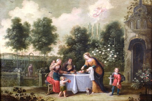 Tableaux et dessins Tableaux XVIIe siècle - Abraham Willemsens (mort à Anvers en 1672) - Sainte Elizabeth, Reine de Hongrie