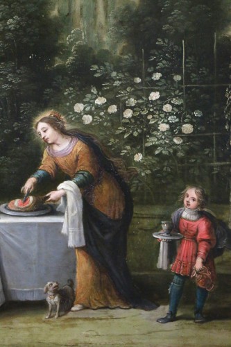 Abraham Willemsens (mort à Anvers en 1672) - Sainte Elizabeth, Reine de Hongrie - Louis XIII