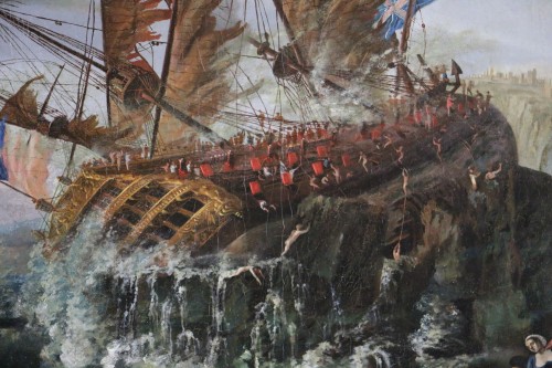 Grande scène de naufrage vers 1800 attribué à Alexandre Jean Noel (1752, 1834)  - Galerie PhC