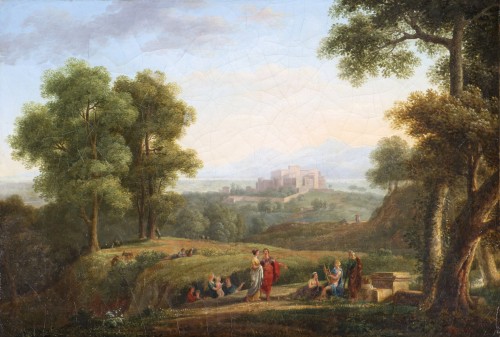 Neoclassical landscape circa 1800 - Workshop  Henri de Valenciennes (1750 to 1819)  - Paintings & Drawings Style Directoire