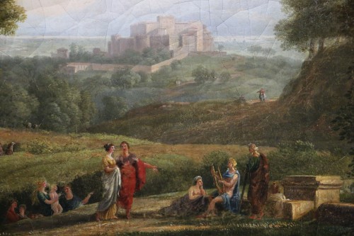 Tableaux et dessins Tableaux XVIIIe siècle - Paysage néo-classique vers 1800 - Atelier  Henri de Valenciennes (1750 à 1819) 
