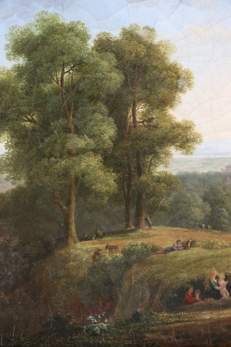 XVIIIe siècle - Paysage néo-classique vers 1800 - Atelier  Henri de Valenciennes (1750 à 1819) 