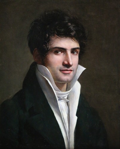 Ecole française vers 1810 - Portrait d’un jeune homme - Tableaux et dessins Style Empire
