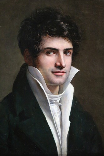 Tableaux et dessins Tableaux XIXe siècle - Ecole française vers 1810 - Portrait d’un jeune homme
