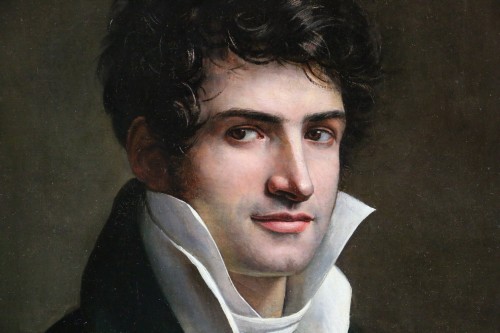 Ecole française vers 1810 - Portrait d’un jeune homme - Empire