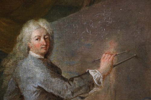 Portrait présumé du peintre Antoine Coypel dans son atelier vers 1700 - Louis XIV