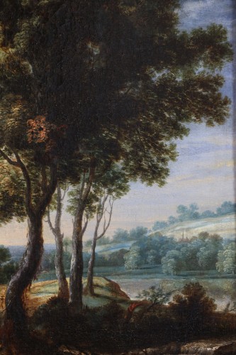 XVIIe siècle - Jan Wildens (1585 - 1653)  Paysage animé