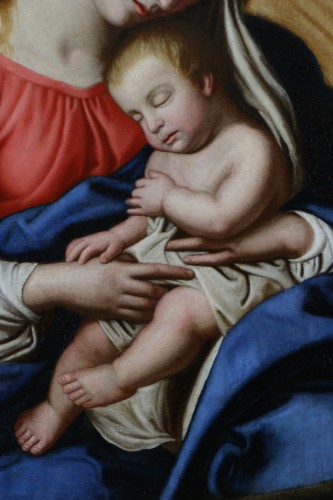 Antiquités - Vierge à l’enfant. - Giovanni Battista Salvi Sassoferrato (1609 - 1685) et atelier