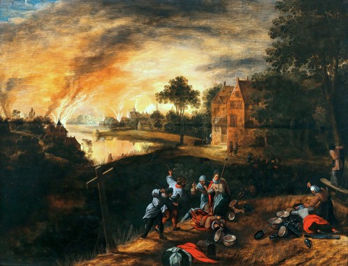 Flemish school from the early 17th century - The revolt of the villagers - Paintings & Drawings Style Louis XIII