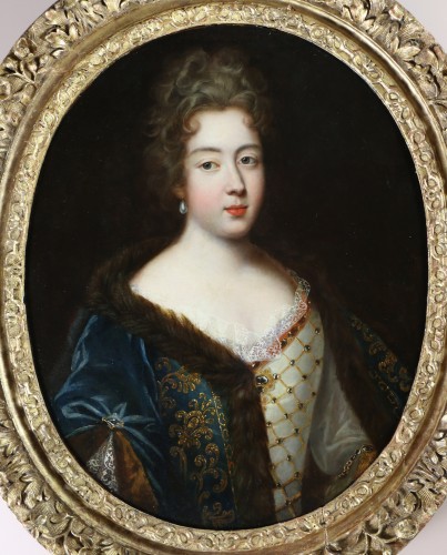 Marie Anne de Bourbon, fille de Louis XIV, attribué à François de Troy (1645 -1730) - Tableaux et dessins Style Louis XIV
