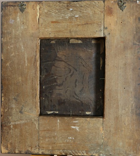 Antiquités - Nautile nacré et pêches sur un entablement, attribué à Sebastian Stoskopff (1597;1657)